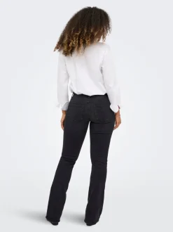 Clearance ONLBLUSH Mellemhøj talje Flared fit Jeans Dame Jeans|Jeans