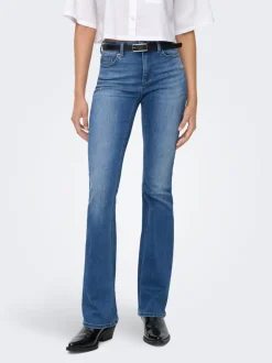 Sale ONLBLUSH Mellemhøj talje Flared fit Jeans Dame Jeans|Jeans