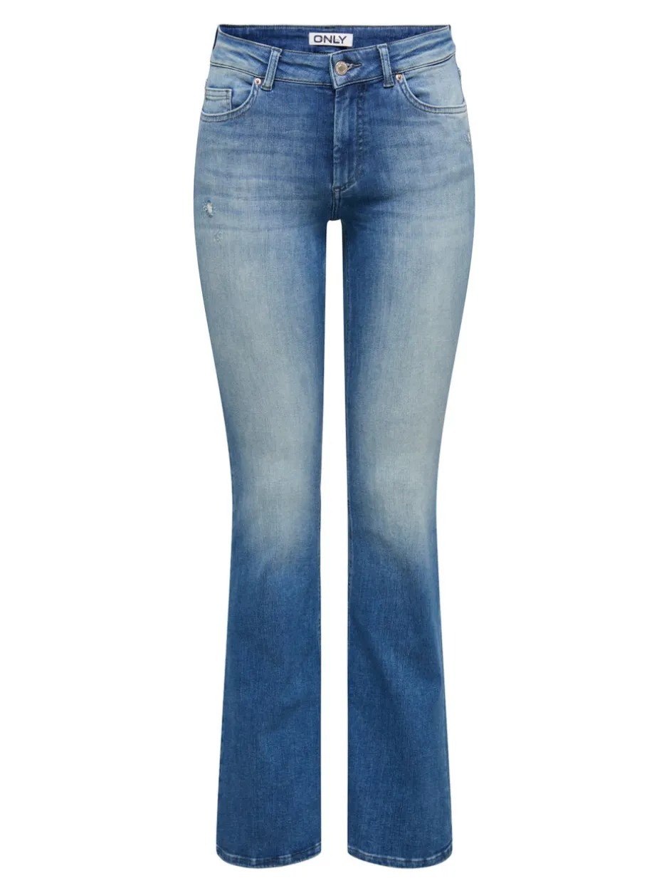 Sale ONLBLUSH Mellemhøj talje Flared fit Jeans Dame Jeans|Jeans