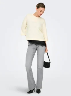 Clearance ONLBLUSH Mellemhøj talje Flared fit Jeans Dame Jeans|Jeans