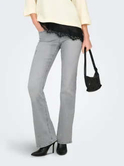 Clearance ONLBLUSH Mellemhøj talje Flared fit Jeans Dame Jeans|Jeans
