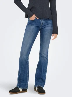 Best ONLBLUSH Mellemhøj talje Flared fit Jeans Dame Jeans|Jeans