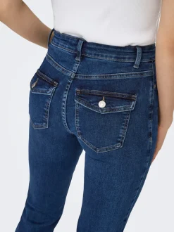 Clearance ONLBLUSH Mellemhøj talje Flared fit Jeans Dame Jeans|Jeans