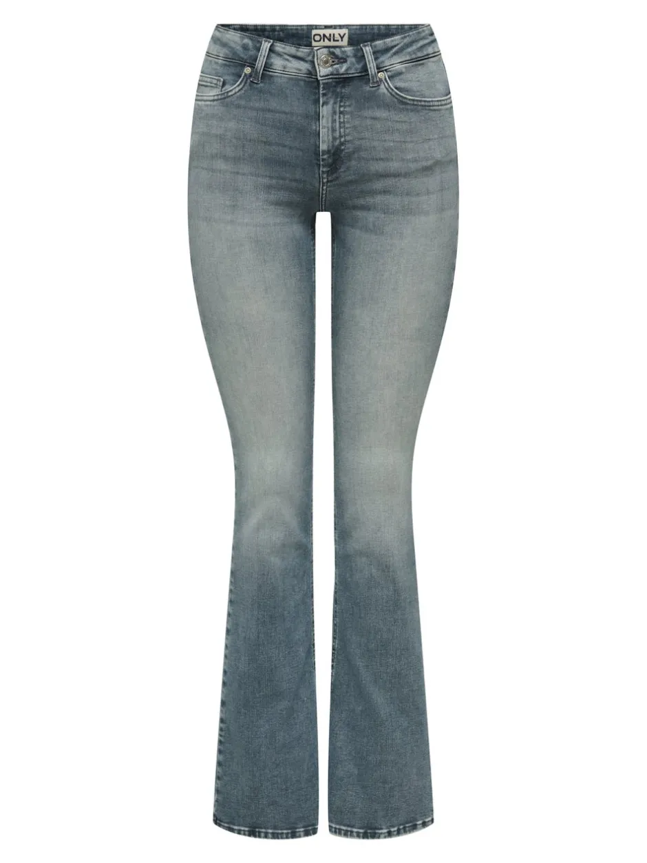 Online ONLBLUSH Mellemhøj talje Flared fit Jeans Dame Jeans|Jeans