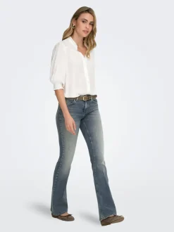 Online ONLBLUSH Mellemhøj talje Flared fit Jeans Dame Jeans|Jeans