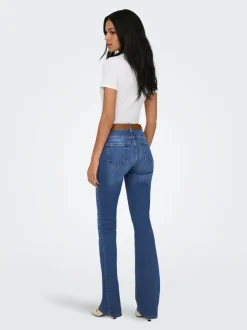 Best ONLBLUSH Mellemhøj talje Flared fit Jeans Dame Jeans|Jeans