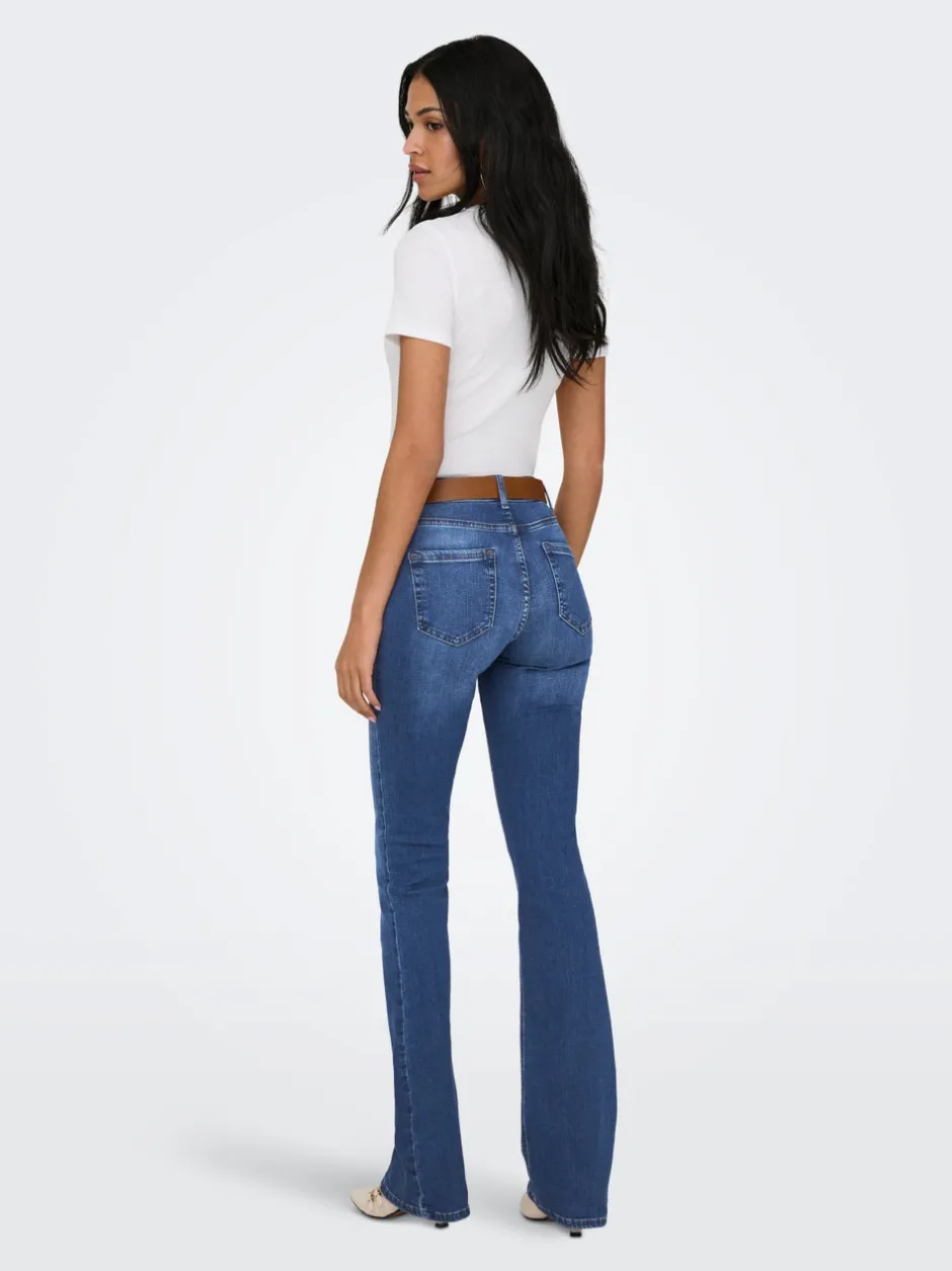 Best ONLBLUSH Mellemhøj talje Flared fit Jeans Dame Jeans|Jeans