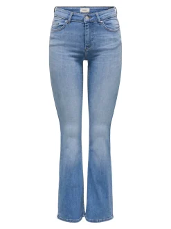 Clearance ONLBLUSH Mellemhøj talje Flared fit Jeans Dame Jeans|Jeans