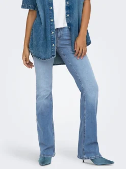 Clearance ONLBLUSH Mellemhøj talje Flared fit Jeans Dame Jeans|Jeans