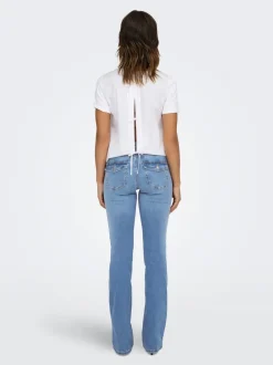 Clearance ONLBLUSH Mellemhøj talje Flared fit Jeans Dame Jeans|Jeans