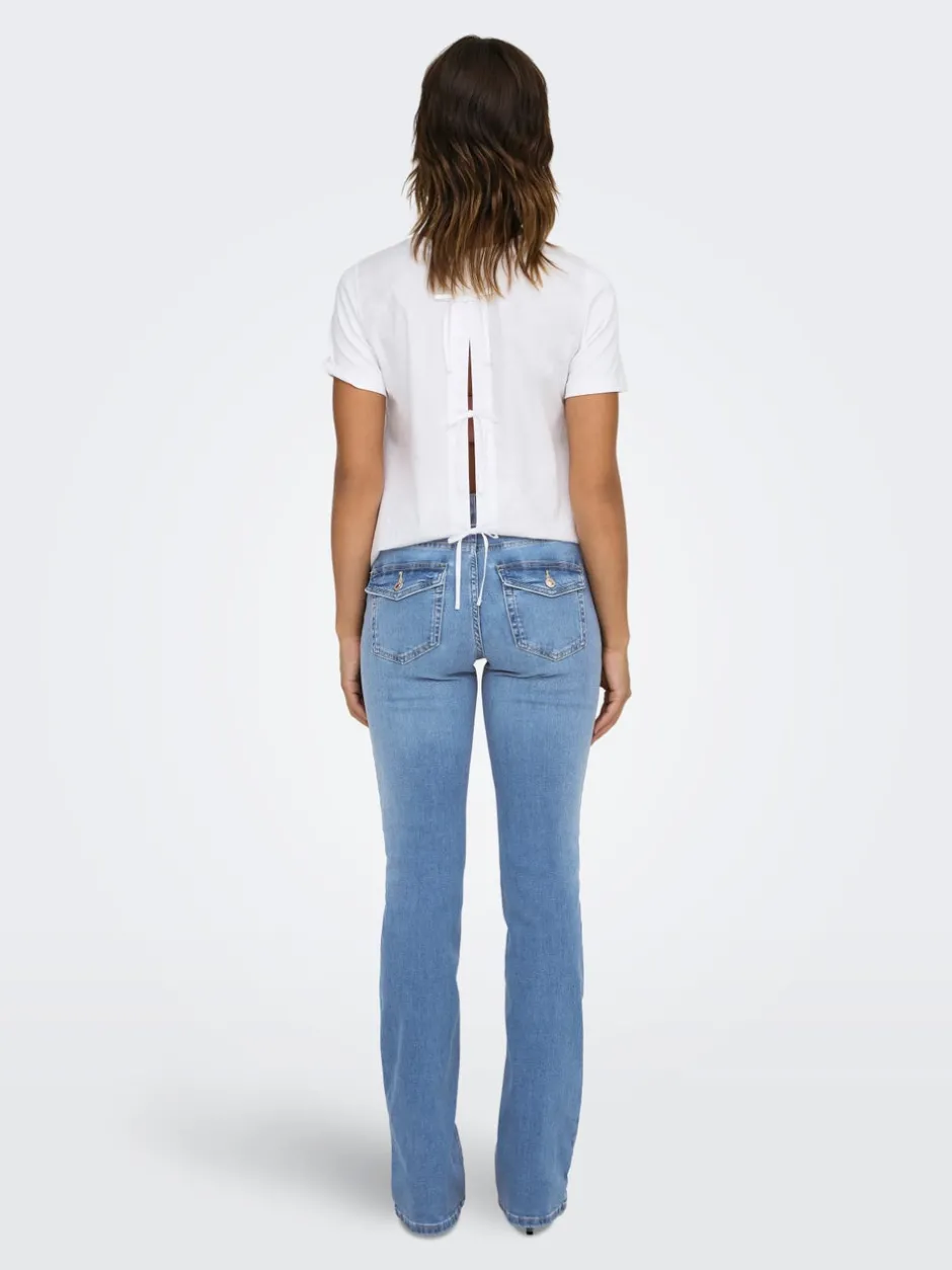 Clearance ONLBLUSH Mellemhøj talje Flared fit Jeans Dame Jeans|Jeans