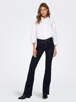 Discount ONLBLUSH Mellemhøj talje Flared fit Jeans Dame Jeans|Jeans