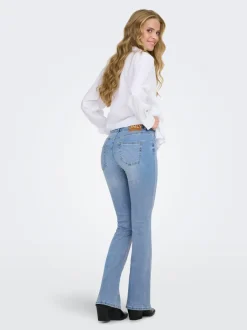 Best ONLBLUSH Mellemhøj talje Flared fit Jeans Dame Jeans|Jeans