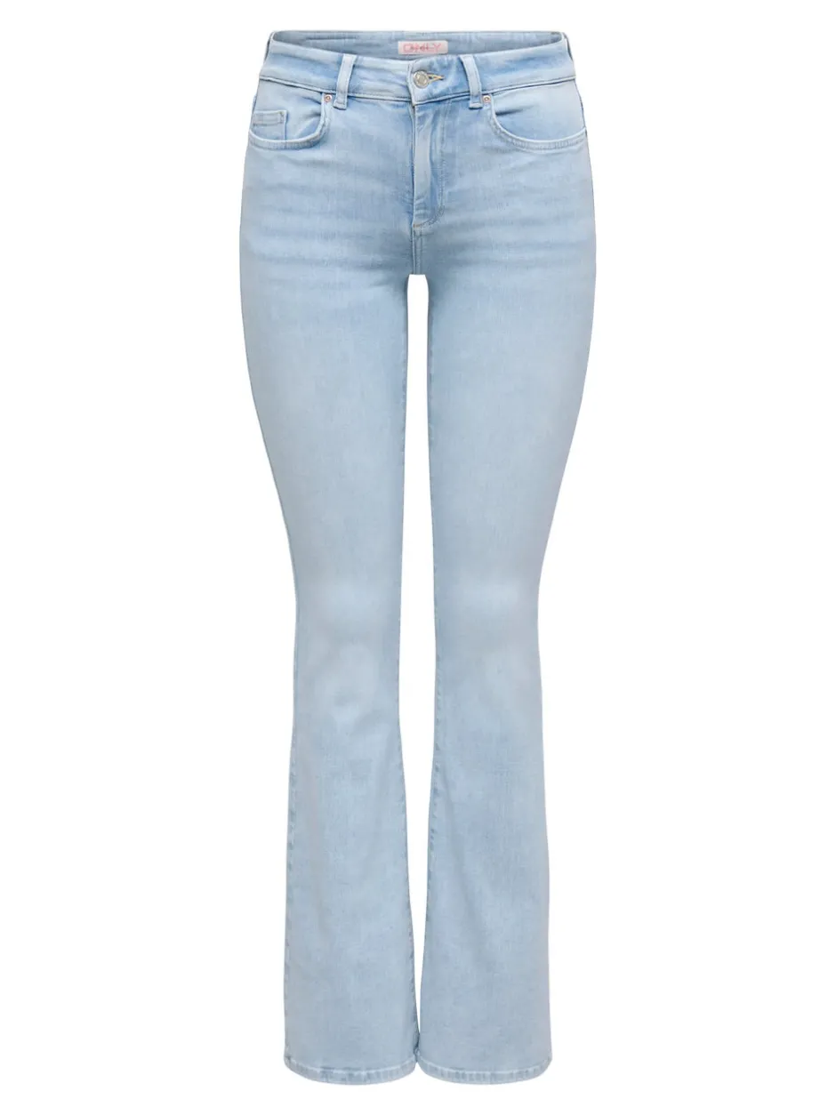 Outlet ONLBLUSH Mellemhøj talje Flared fit Jeans Dame Jeans|Jeans