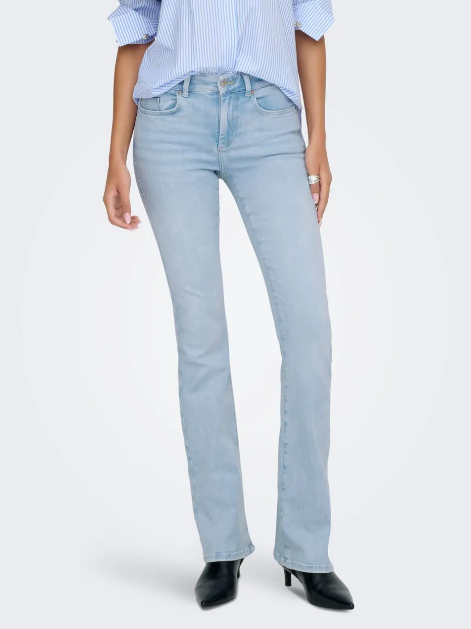 Outlet ONLBLUSH Mellemhøj talje Flared fit Jeans Dame Jeans|Jeans