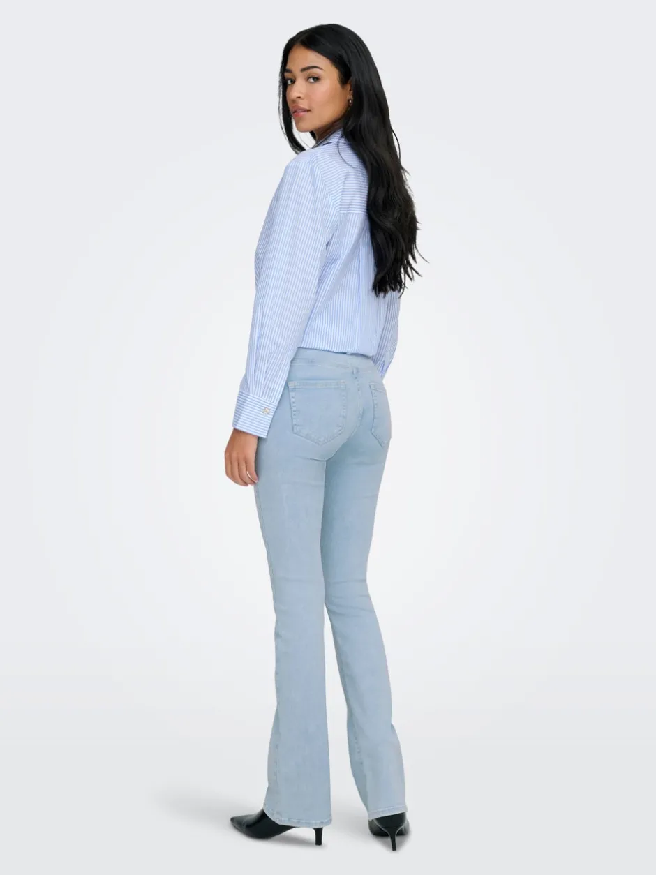 Outlet ONLBLUSH Mellemhøj talje Flared fit Jeans Dame Jeans|Jeans