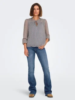 Online ONLBLUSH Mellemhøj talje Flared fit Jeans Dame Jeans|Jeans