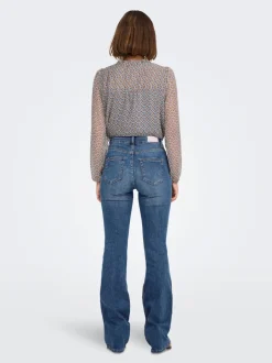 Online ONLBLUSH Mellemhøj talje Flared fit Jeans Dame Jeans|Jeans