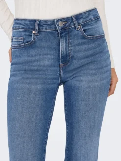 Clearance ONLBLUSH Mellemhøj talje Retro flared fit Jeans Dame Jeans|Jeans