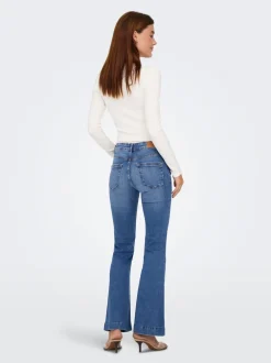 Clearance ONLBLUSH Mellemhøj talje Retro flared fit Jeans Dame Jeans|Jeans