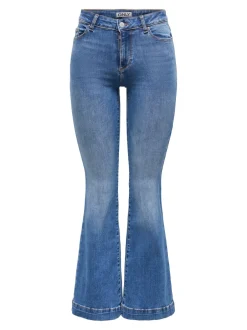 Clearance ONLBLUSH Mellemhøj talje Retro flared fit Jeans Dame Jeans|Jeans