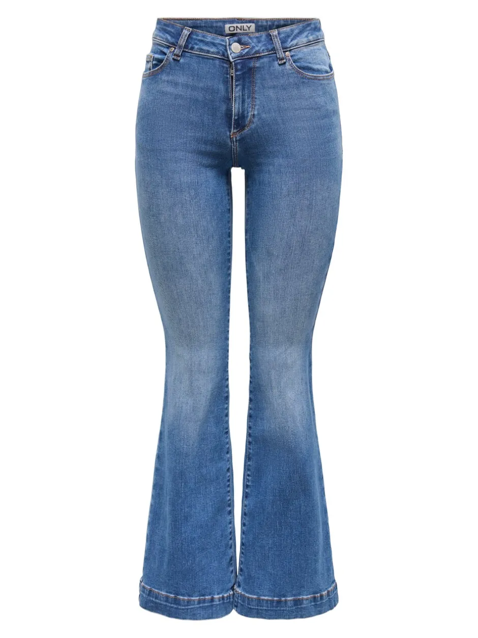 Clearance ONLBLUSH Mellemhøj talje Retro flared fit Jeans Dame Jeans|Jeans