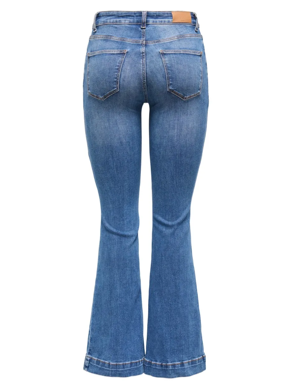 Clearance ONLBLUSH Mellemhøj talje Retro flared fit Jeans Dame Jeans|Jeans