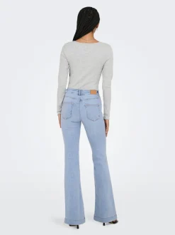 Hot ONLBLUSH Mellemhøj talje Retro flared fit Jeans Dame Jeans|Jeans