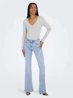 Hot ONLBLUSH Mellemhøj talje Retro flared fit Jeans Dame Jeans|Jeans