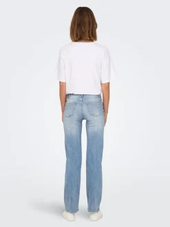 Best ONLBLUSH Mellemhøj talje Straight fit Jeans Dame Jeans|Jeans