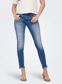 New ONLBLUSH Mellemhøj talje Skinny fit Ankellængde Jeans Dame Jeans|Jeans