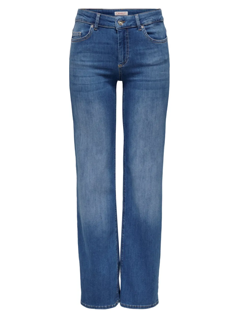 Best ONLBLUSH Mellemhøj talje Straight fit Jeans Dame Jeans|Jeans