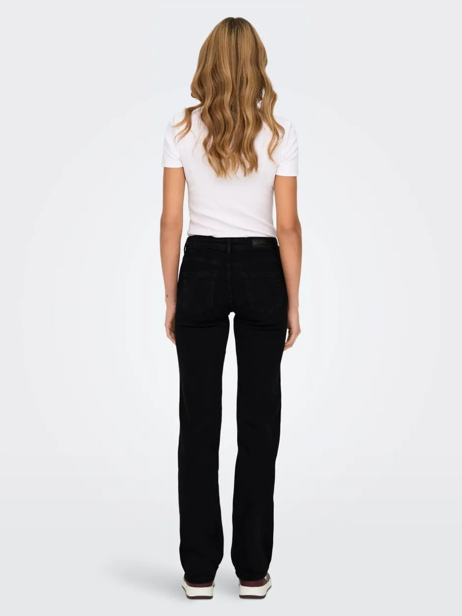Outlet ONLBLUSH Mellemhøj talje Straight fit Jeans Dame Jeans|Jeans