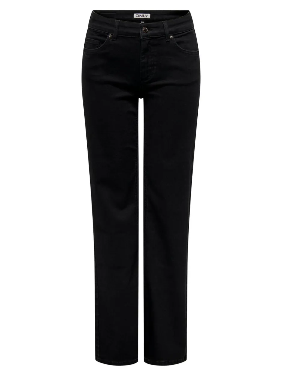 Outlet ONLBLUSH Mellemhøj talje Straight fit Jeans Dame Jeans|Jeans