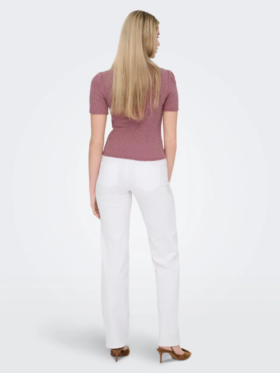 Discount ONLBLUSH Mellemhøj talje Straight fit Jeans Dame Jeans|Jeans