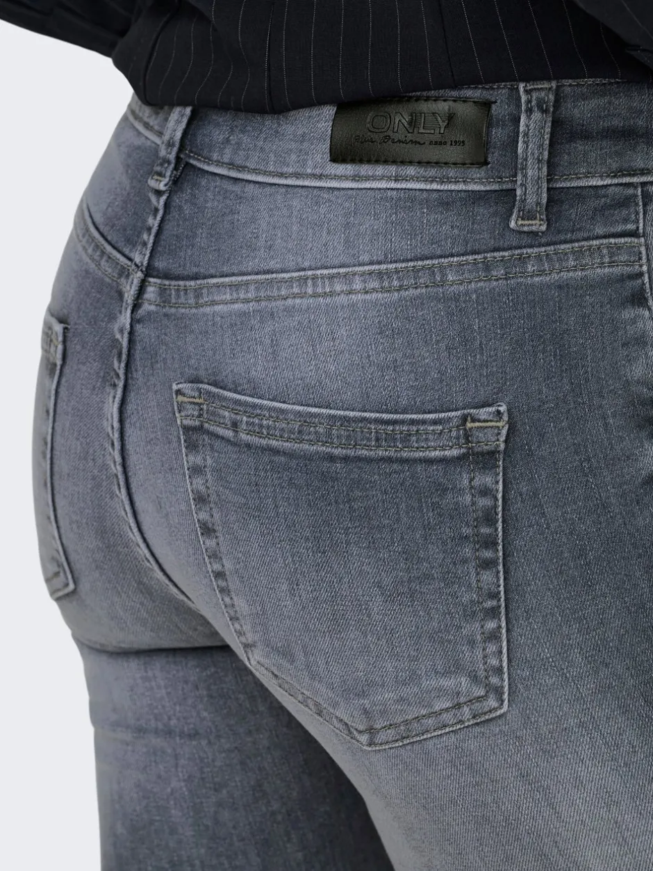Outlet ONLBLUSH Mellemhøj talje Skinny fit Ankellængde Jeans Dame Jeans|Jeans