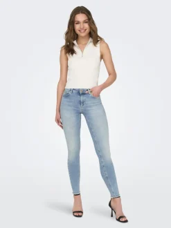 Hot ONLBLUSH Mellemhøj talje Skinny fit Ankellængde Jeans Dame Jeans|Jeans