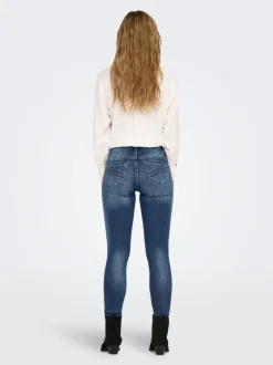 Discount ONLBLUSH Mellemhøj talje Skinny fit Jeans Dame Jeans|Jeans