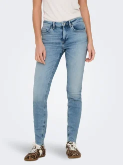 New ONLBLUSH Mellemhøj talje Skinny fit Ankellængde Jeans Dame Jeans|Jeans