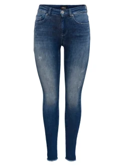 Sale ONLBLUSH Mellemhøj talje Skinny fit Ankellængde Jeans Dame Jeans|Jeans