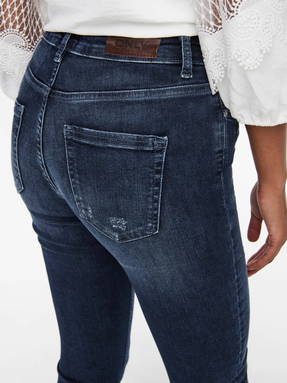 Sale ONLBLUSH Mellemhøj talje Skinny fit Ankellængde Jeans Dame Jeans|Jeans