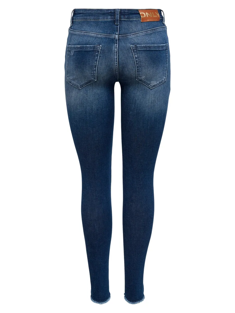 Sale ONLBLUSH Mellemhøj talje Skinny fit Ankellængde Jeans Dame Jeans|Jeans