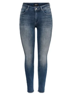 Outlet ONLBLUSH Mellemhøj talje Skinny fit Ankellængde Jeans Dame Jeans|Jeans
