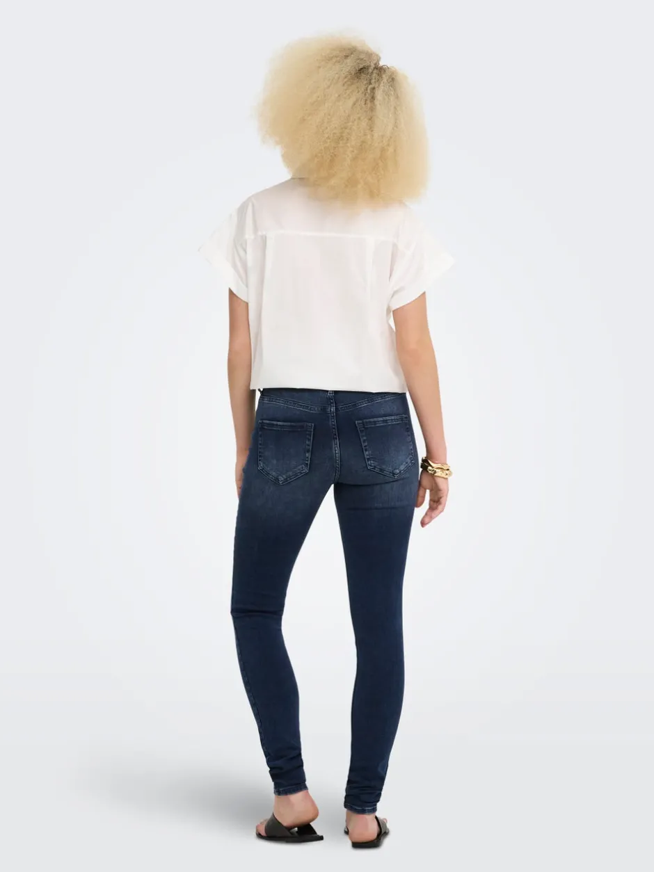 Clearance ONLBLUSH Mellemhøj talje Skinny fit Jeans Dame Jeans|Jeans