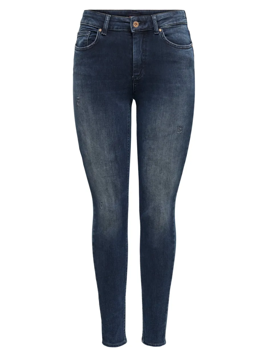 Clearance ONLBLUSH Mellemhøj talje Skinny fit Jeans Dame Jeans|Jeans