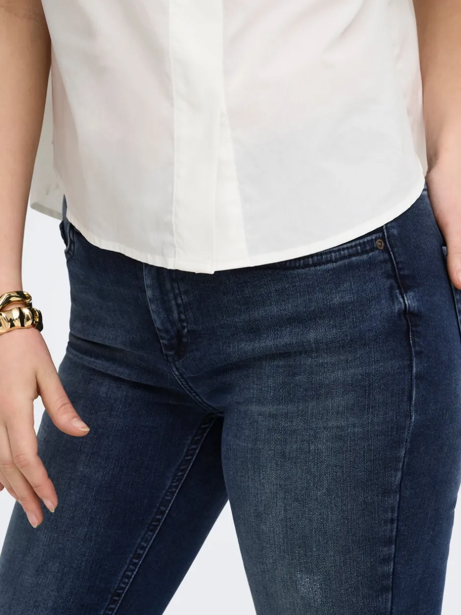 Clearance ONLBLUSH Mellemhøj talje Skinny fit Jeans Dame Jeans|Jeans