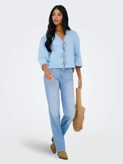 Online ONLBLUSH Mellemhøj talje Straight fit Jeans Dame Jeans|Jeans