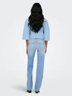 Online ONLBLUSH Mellemhøj talje Straight fit Jeans Dame Jeans|Jeans
