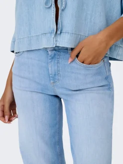 Online ONLBLUSH Mellemhøj talje Straight fit Jeans Dame Jeans|Jeans