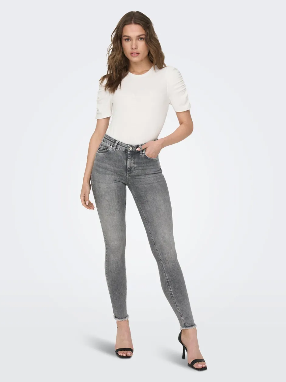 New ONLBLUSH Mellemhøj talje Skinny fit Ankellængde Jeans Dame Jeans|Jeans